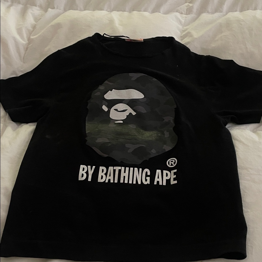 Bape Black Camo Ape Head Tee